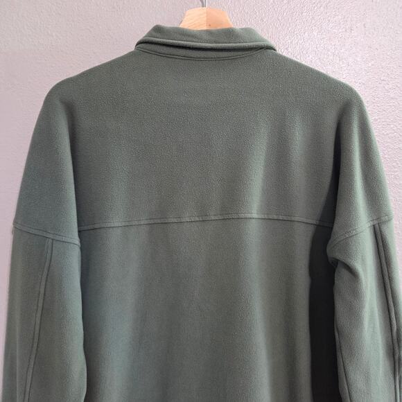 Mondetta Ladies' Cozy Long Button Up Shirt Size Small Olive Green - Picture 4 of 7